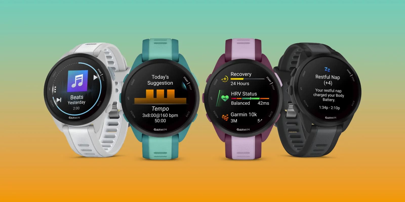 Смарт-часы Garmin Forerunner 165 Music Berry/Lilac (010-02863-33)